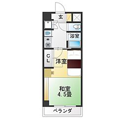 プログレンス栄 2Kの間取図画像