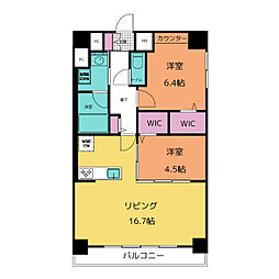 パークゲート栄白川 2LDKの間取図画像