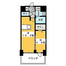 プレサンス錦通THE葵 1LDKの間取図画像