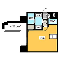 プレサンス錦ラウム 1Kの間取図画像