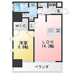 ファーストレジデンス栄 1LDKの間取図画像