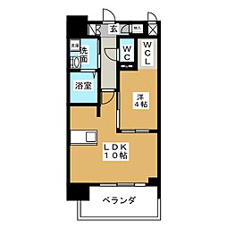 プレサンス丸の内レジデンス 1LDKの間取図画像