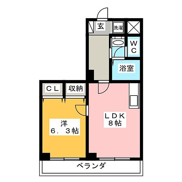 中花明豊ビル ｜愛知県名古屋市中川区中花町(賃貸マンション1DK・3階・36.90㎡)の写真 その2