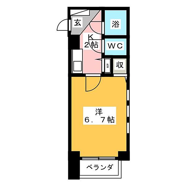 上高畑ＳＫＹマンションII ｜愛知県名古屋市中川区上高畑２丁目(賃貸マンション1K・4階・20.55㎡)の写真 その2