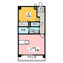 ホームクラルス  ｜ 愛知県名古屋市中川区万町（賃貸マンション1LDK・1階・44.95㎡） その2