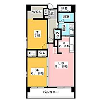 アークステージII  ｜ 愛知県名古屋市中川区中島新町４丁目（賃貸マンション2LDK・3階・65.00㎡） その2