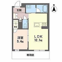 シャーメゾン　カーサレジオ 1階1LDKの間取り