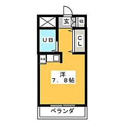 プレイス戸田 ワンルームの間取図画像