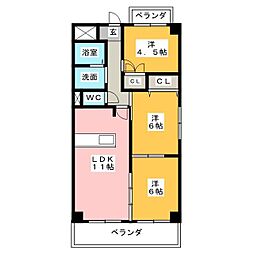 ノーブルコート寺山 3LDKの間取図画像