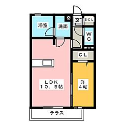 グレース川八 1LDKの間取図画像