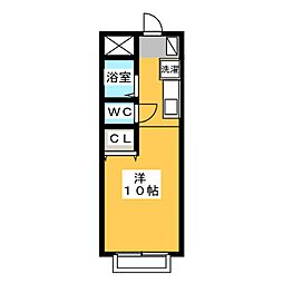 ナガラハウス ワンルームの間取図画像