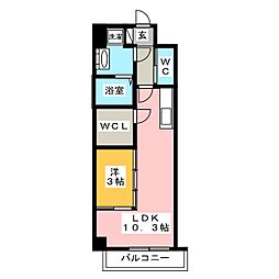 BMGRESIDENCE 1LDKの間取図画像