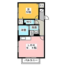 ジラソーレ1 1LDKの間取図画像