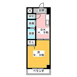 グレイスハイム 1DKの間取図画像