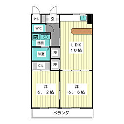 JUNOS 2LDKの間取図画像