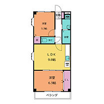 プラーンソレイユ蜜柑山III  ｜ 愛知県名古屋市瑞穂区下山町１丁目（賃貸マンション2LDK・2階・50.11㎡） その2