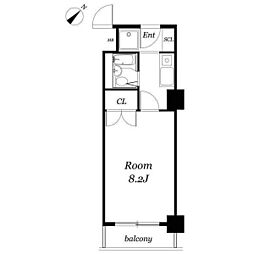 CASA NOAH八事 2階1Kの間取り