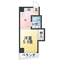 ヤゴトハウス ワンルームの間取図画像