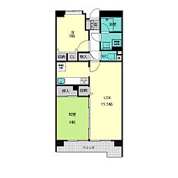 アーバンドエル八事石坂 12階2LDKの間取り