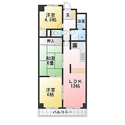ダイアパレス八事隼人池 3LDKの間取図画像