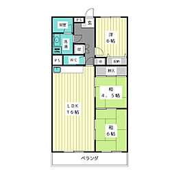 第2不二マンション 3LDKの間取図画像