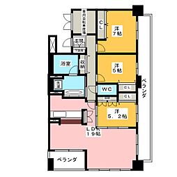 LaMarsaYagotoyama1 3LDKの間取図画像