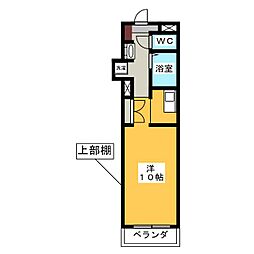 ウッディプラザ八事 ワンルームの間取図画像