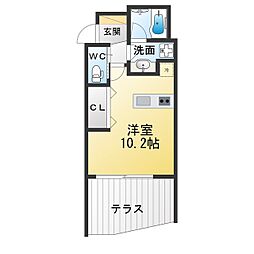 MINA八事石坂 ワンルームの間取図画像
