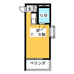 シティーライフ八事 ワンルームの間取図画像