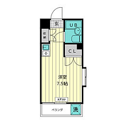 メゾン・ド・サピッド ワンルームの間取図画像