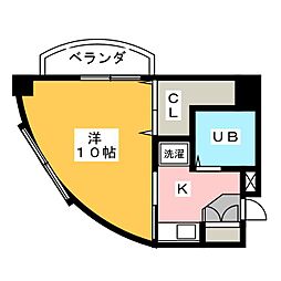 CHEREビル 1Kの間取図画像