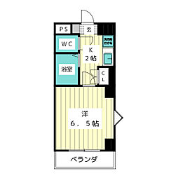 セントラルハイツ滝川 1Kの間取図画像