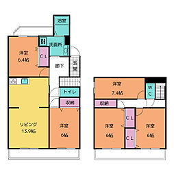 弁天ハイツ 5LDKの間取図画像