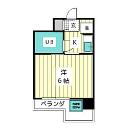 コーポアスカ 1Kの間取図画像