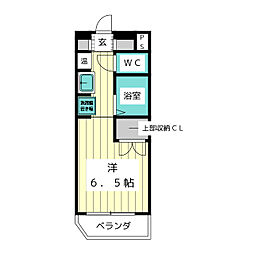 エクセレンス山中 ワンルームの間取図画像