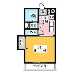 中央ビルディング(株)第二中央ビル 1Kの間取図画像