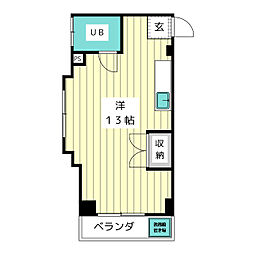 リバティービレッジ ワンルームの間取図画像