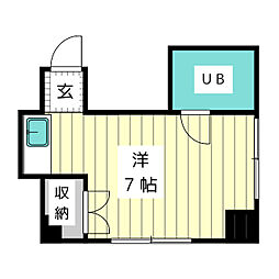 塚本ビル ワンルームの間取図画像