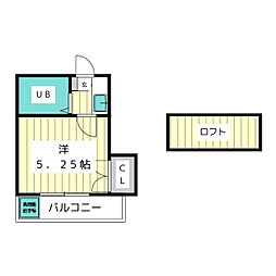 サニーレジデンス川名 1Kの間取図画像