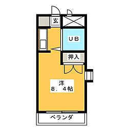 メゾン橘 ワンルームの間取図画像