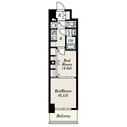 S-RESIDENCE六番町 2階2Kの間取り