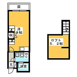 リーフ笠寺 1Kの間取図画像