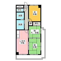 レジディア日比野 3LDKの間取図画像