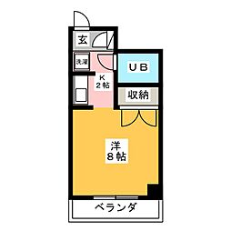 グレイス日比野 1Kの間取図画像