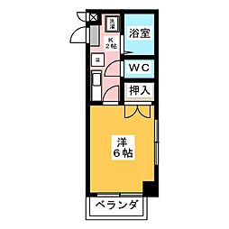 フレンズシティ堀田 1Kの間取図画像