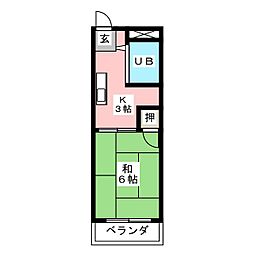 モア・レピュート道徳 1Kの間取図画像