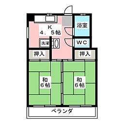 ステラメゾン六番町 2Kの間取図画像