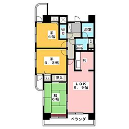 アピエス尾頭橋 3LDKの間取図画像
