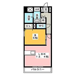 クレリア南一番 1LDKの間取図画像