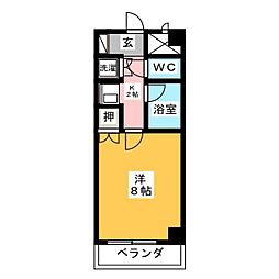 熱田泰文堂ビル 1Kの間取図画像